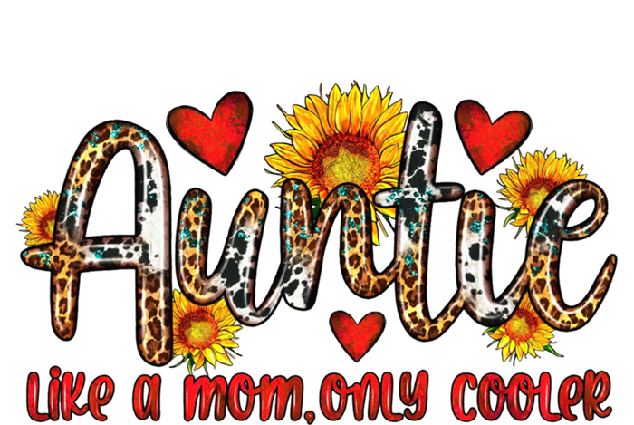 Wo Auntie Like A Mom Only Cooler Sunflower Leopard Aunt Cute Gift Short Acrylic Beanie