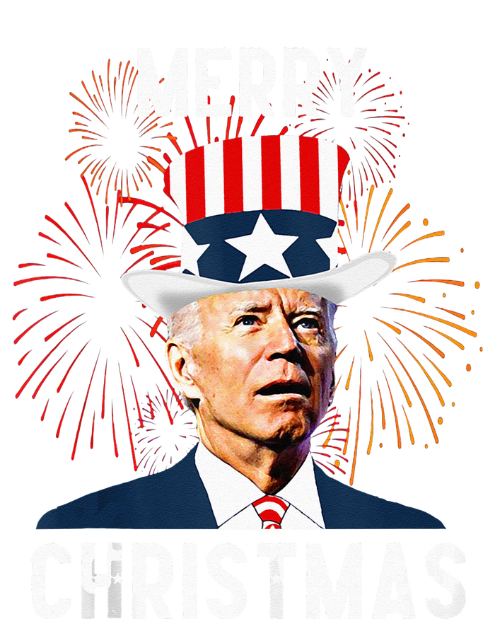 Funny Joe Biden Merry Christmas For Fourth Of July Long Sleeve Shirt