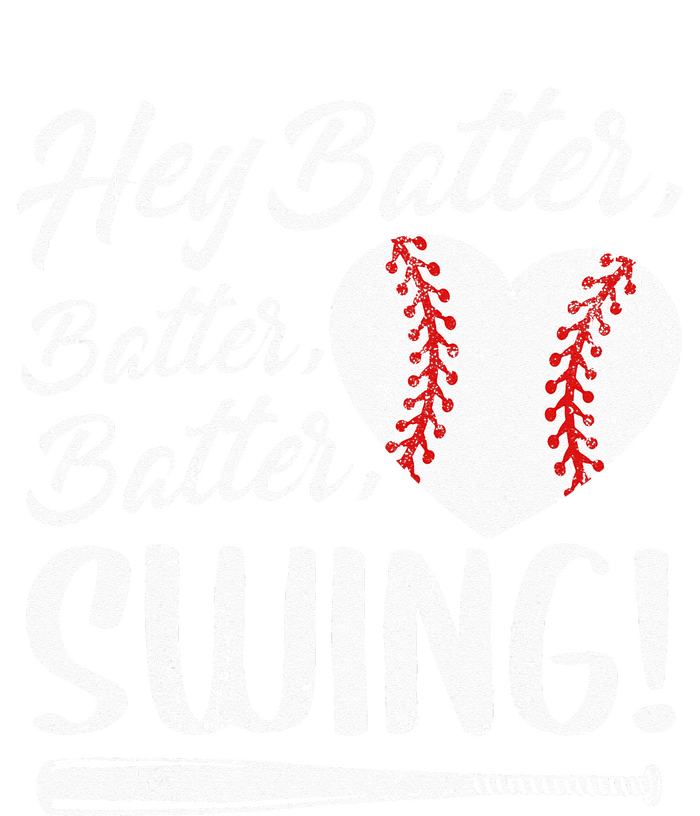 Hey Batter Swing Baseball Heart Mom Cute Womens Mothers Day T-Shirt