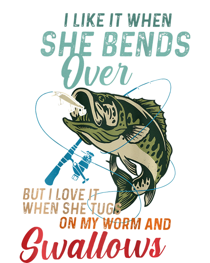 I Like It When She Bends Over But I Love It Ladies Long Sleeve Shirt