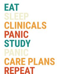 Retro Eat Sleep Clinicals Funny Student Nurse Gift Kids Tie-Dye T-Shirt