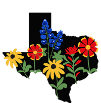 Texas Wildflowers With Bluebonnets Tall Long Sleeve T-Shirt