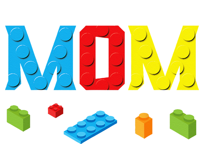 Mom Master Builder Building Bricks Blocks Family Set Parents T-Shirt