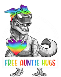 Free Auntie Hugs Auntie Saurus Dinosaur T Rex Rainbow Lgbt Funny Gift T-Shirt