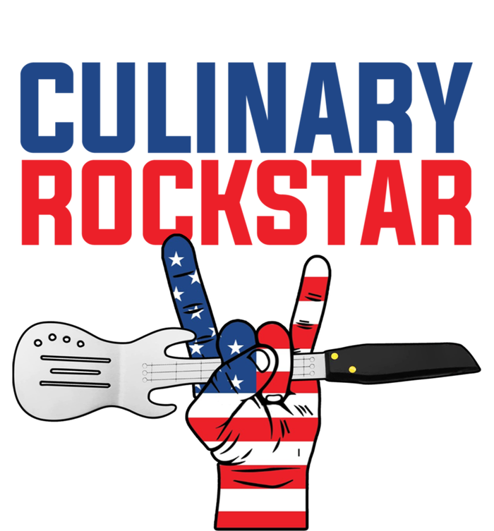 Culinary Rockstar Merica Flag Funny Chef Cook Culinary Lover Gift T-Shirt