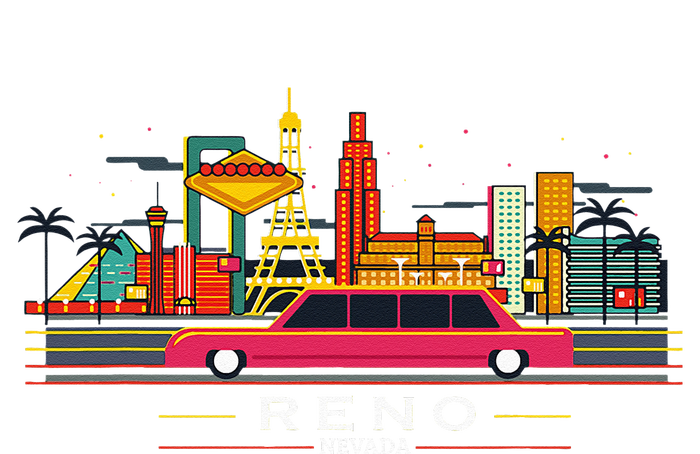 Reno Nevada Cityscape Souvenir Vintage T-Shirt