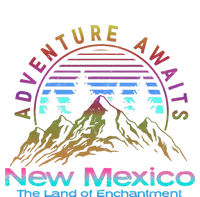 New Mexico State Retro Vintage Outdoors & NM Mountains Womens California Wash Sweatshirt