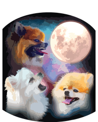 Pomeranian Dog Howling At Moon T-Shirt