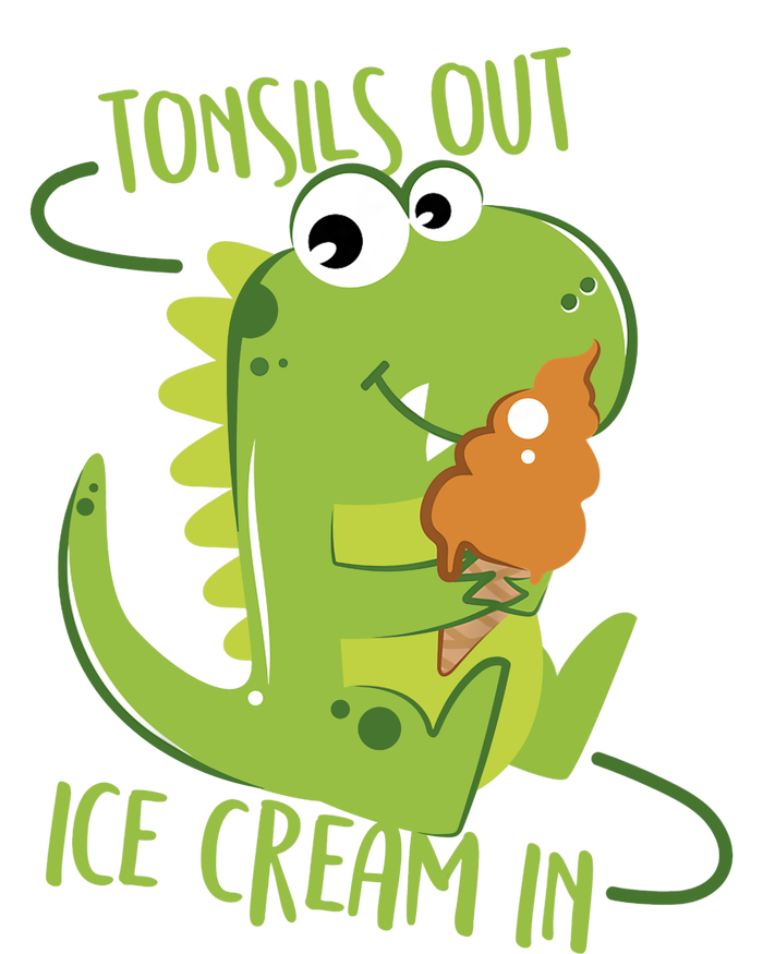 Tonsils Out Ice Cream In Dino Dinosaur Tonsillectomy Toddler Zip Fleece Hoodie