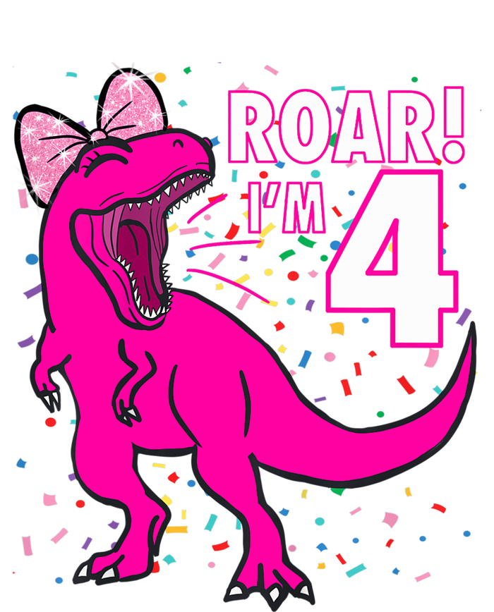 Roar i'm 4 (four year old dinosaur birthday) 4th Dino Theme 25L Jumbo Tote