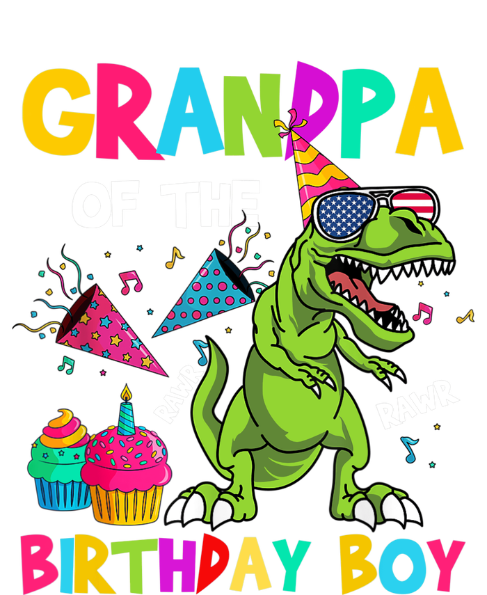 Grandpa Of The Birthday Boy T-Rex Dinosaur Birthday T-Shirt