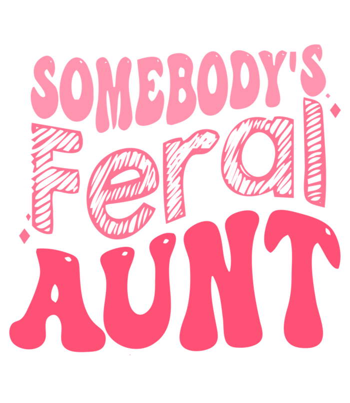 Funny Somebodys Feral Aunt Groovy For Mom Mothers Day Gift Zip Tote Bag