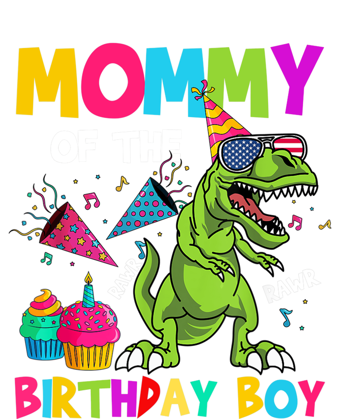 Mommy Of The Birthday Boy T-Rex Dinosaur Birthday Flat Bill Trucker Hat