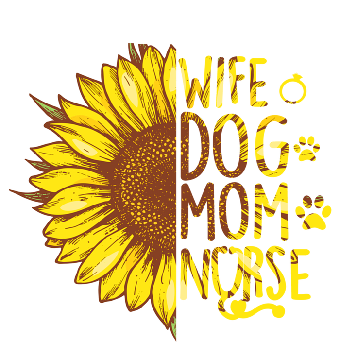 Sunflower Wife Dog Mom Nurse Mothers Day Nurse Day Gift Women's Flannel Pajama Set