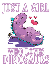 Just A Girl Who Loves Dinosaurs Cute Floral Girl Teens Gift T-Shirt