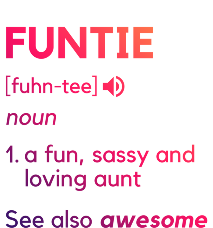 Funtie Aunt Definition Funny And Cool Auntie Great Gift Zip Tote Bag