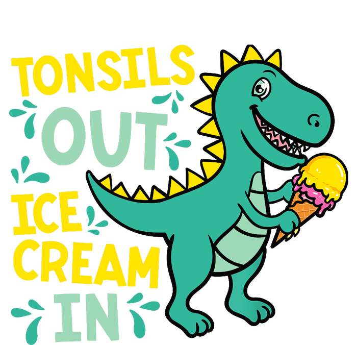 Tonsils Out Ice Cream In Dino Tonsillectomy Tonsil Removal T-Shirt