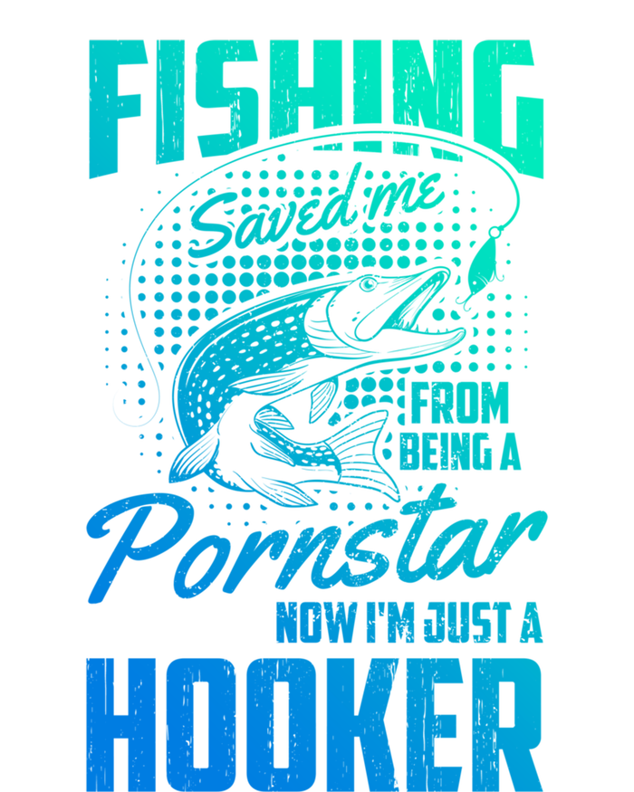 Fishing Saved Me From Becoming A Pornstar Now Hooker Gift Sustainable Knit Beanie