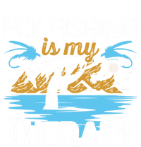 Flyfishing Is My Therapy Fly Angling Fish Hunting Therapy Gift Women's Tri-Blend 3/4-Sleeve Raglan Shirt