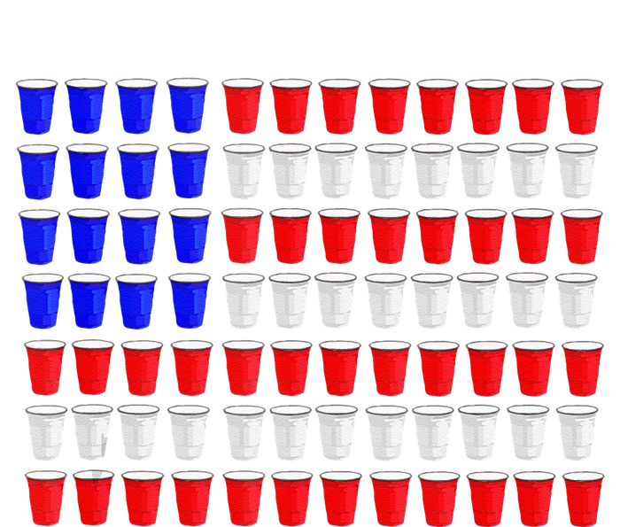 Beer Pong American Flag Red White Blue Usa Baby Bodysuit