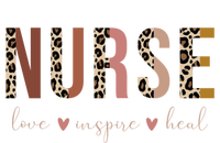 Nurse Love Inspire Heal Leopard Nursing Gift T-Shirt