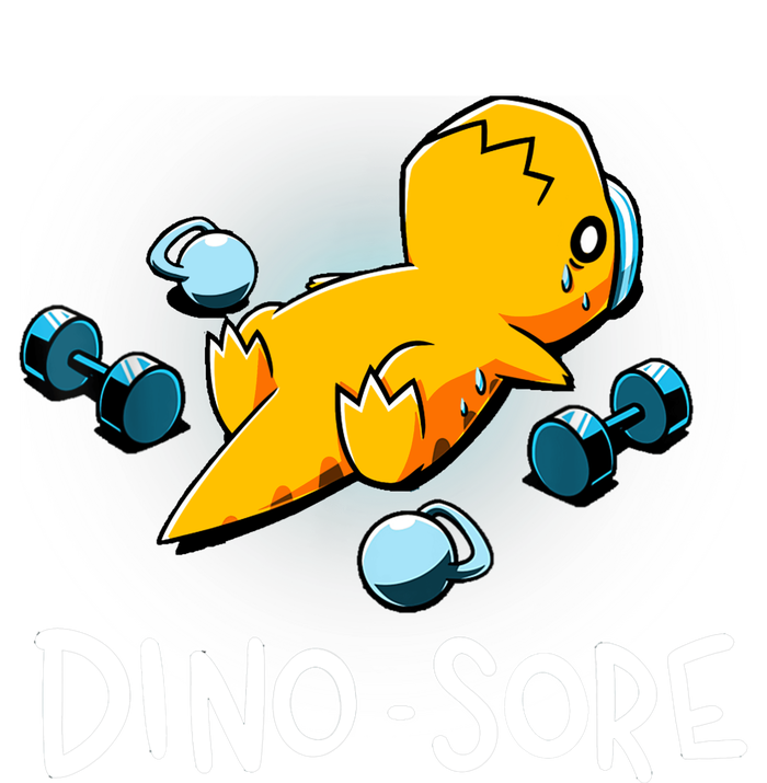 Dino Sore Funny Dinosaur Workout Gym Fitness Lifting Women's V-Neck T-Shirt