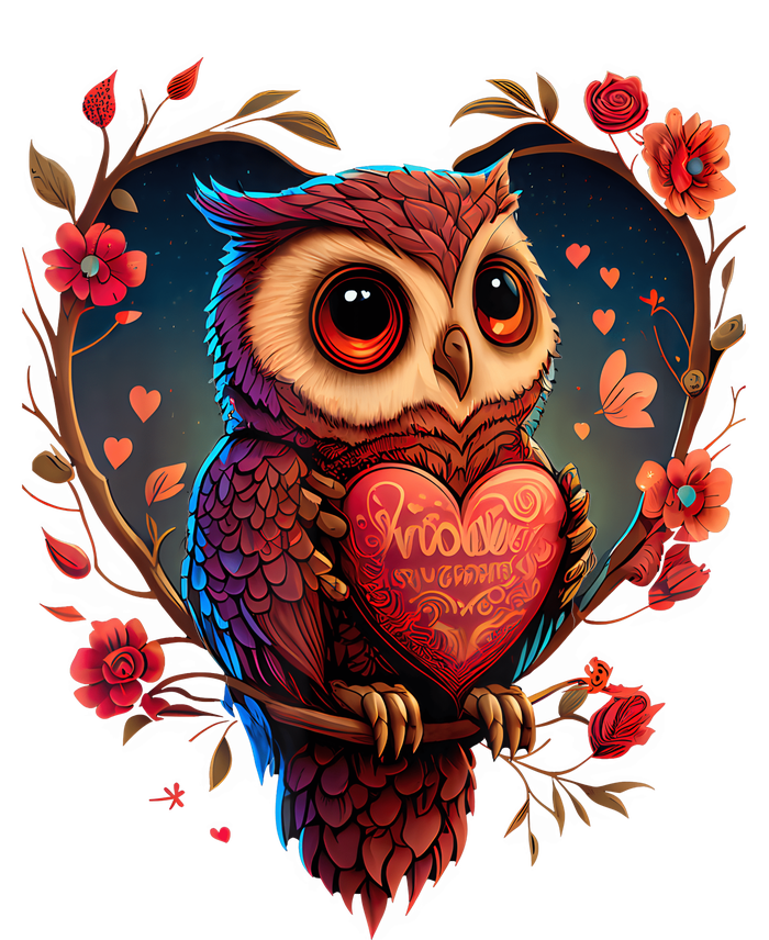 Cute Owl Lover Valentines Day Cute Owl Art Animal Graphic Magnet