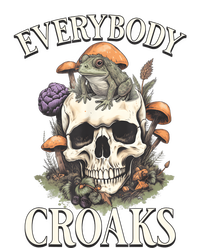 Everybody Croaks Funny Cottacore Frog Mushroom Skull Witch T-Shirt