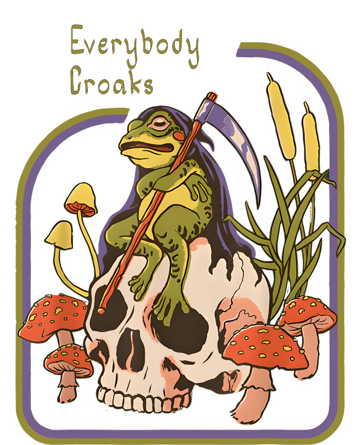 Everybody Croaks Frog Skull Mushroom Everybody Croak T-Shirt