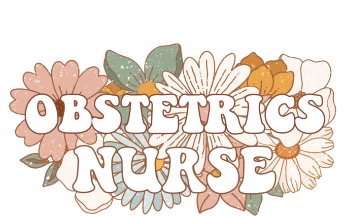 Obstetrics Nurse Botanical Floral Flowers Retro Groovy Style Gift Ladies Essential Tank