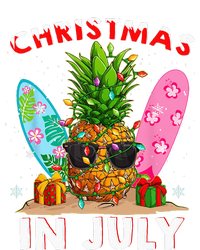 Christmas In July Pineapple Surf Santa Summer Tree T-Shirt