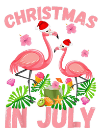 Christmas In July Pink Flamingo Funny Xmas T-Shirt