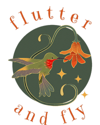 Flutter And Fly Apparel Hummingbird And Flower Button