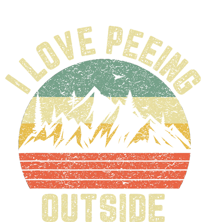 Funny Camping Hiking Outdoors I Love Peeing Outside Tie-Dye Long Sleeve Shirt