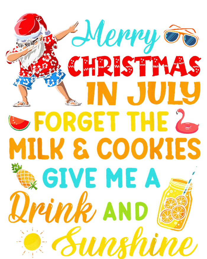 Merry Christmas In July Santa Beach Party Summer Vacation Kids Long Sleeve Shirt