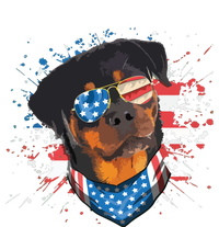 American Flag Rottweiler Dog Lover Funny 4th Of July Dog T-Shirt