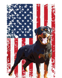 American Flag Rottweiler Dog Lover Funny 4th Of July Dog T-Shirt