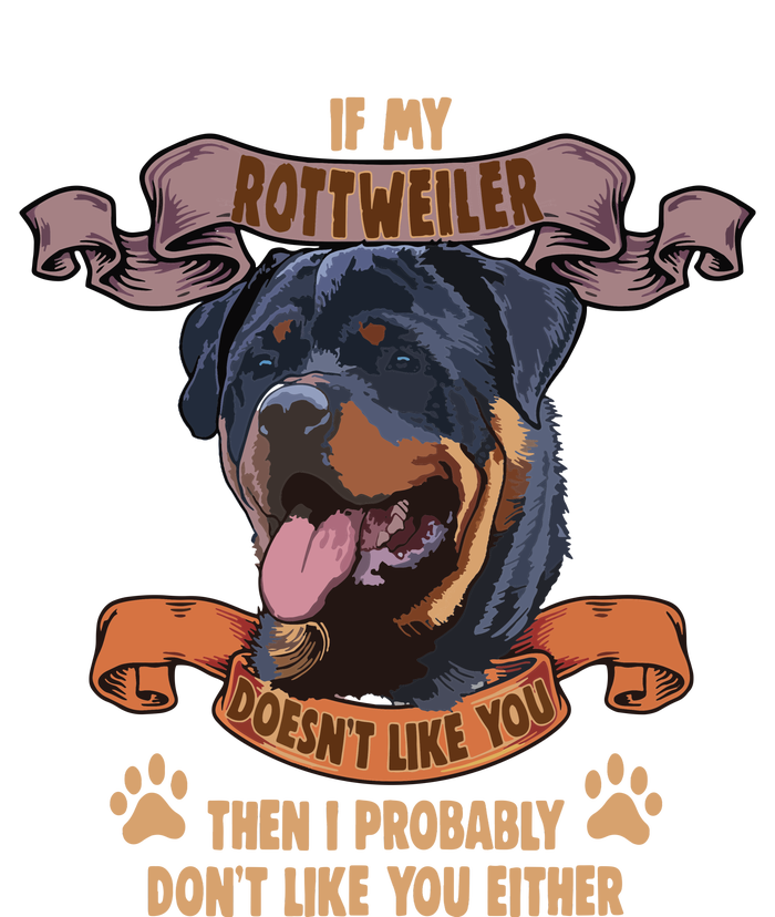 If My Rottweiler Doesnt Like You Dog Lover Rottweiler Poster