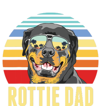 Rottie Dad Rottweiler Dog Vintage Retro Sunset Beach Vibe T-Shirt