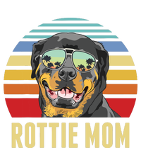 Rottie Mom Rottweiler Dog Vintage Retro Sunset Beach Vibe Women's Knotted Racerback Tank