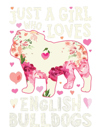 English Bulldog Just A Girl Who Loves Dog Flower Floral T-Shirt