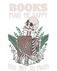 Books Make Me Happy You Not So Much Funny Book Nerd Skeleton Kids Long Sleeve Shirt