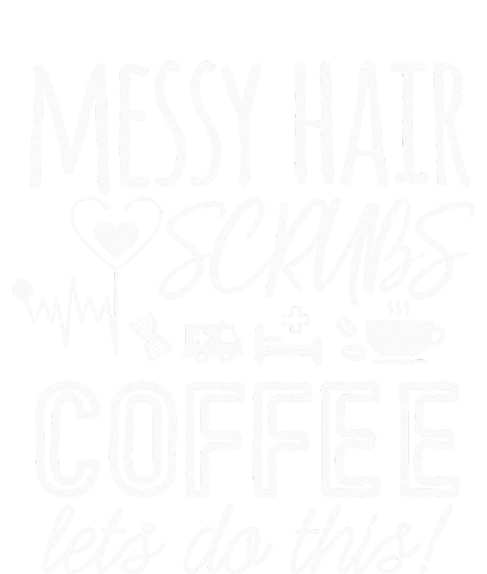 Funny Nurse Student Messy Hair Scrubs Coffee Life School Kids Sweatshirt