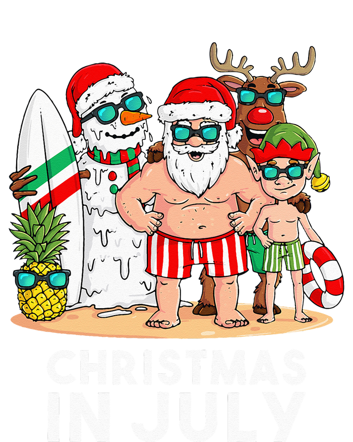 Christmas In July Santa And Friends Xmas Summer T-Shirt