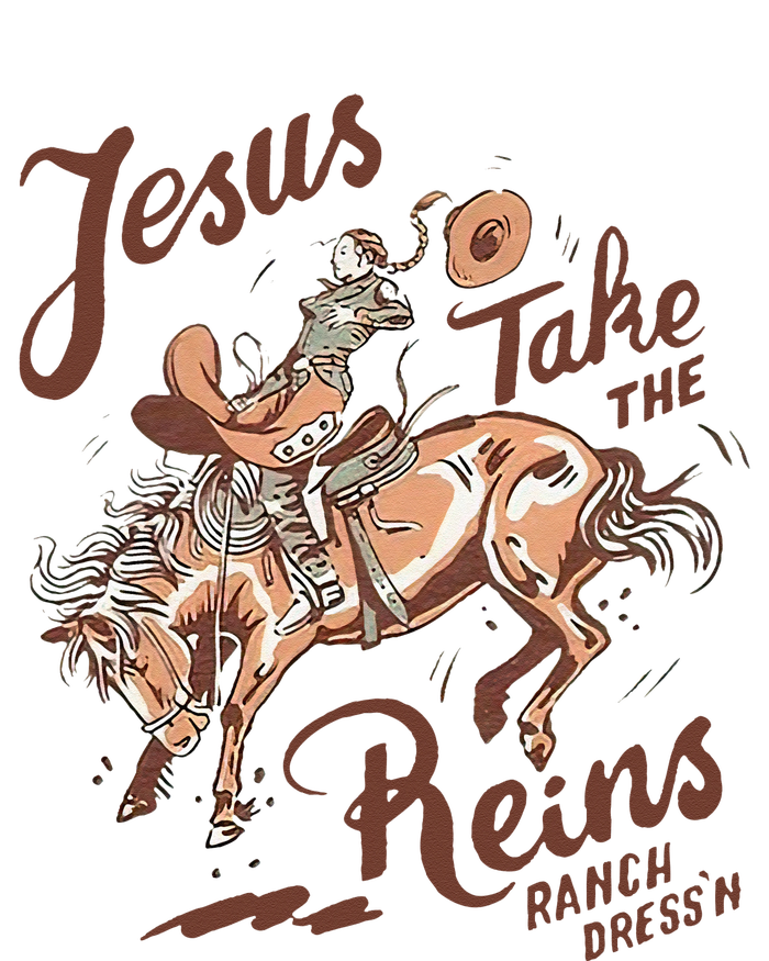 Jesus Take The Reins Vintage Cow T-Shirt