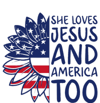 Loves Jesus and America Too Jesus Christian 4th of July T-Shirt