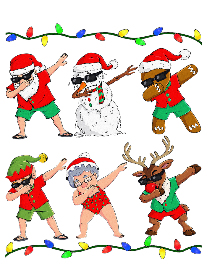 Dabbing Santa And Friends Christmas In July Xmas Tank Top