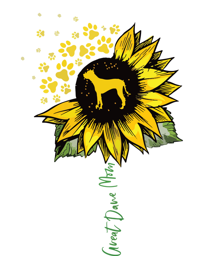 Great Dane Mom Sunflower Great Dane Lover Gifts Dog Mom Mama T-Shirt