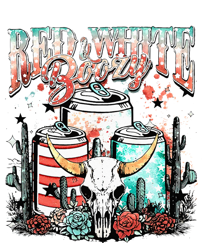 Retro Red White And Boozy Bull Skull Western Funny Drinking Kids Hoodie