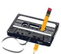 80s Cassette Tape Pencil 1980s Retro Vintage Throwback Music T-Shirt